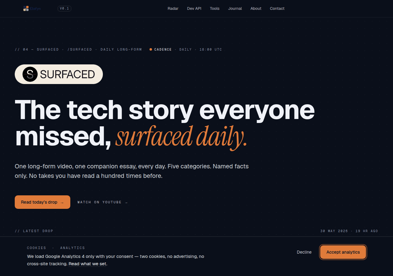 Screenshot for AI Tool Radar — weekly catalog of what's new in AI tooling
