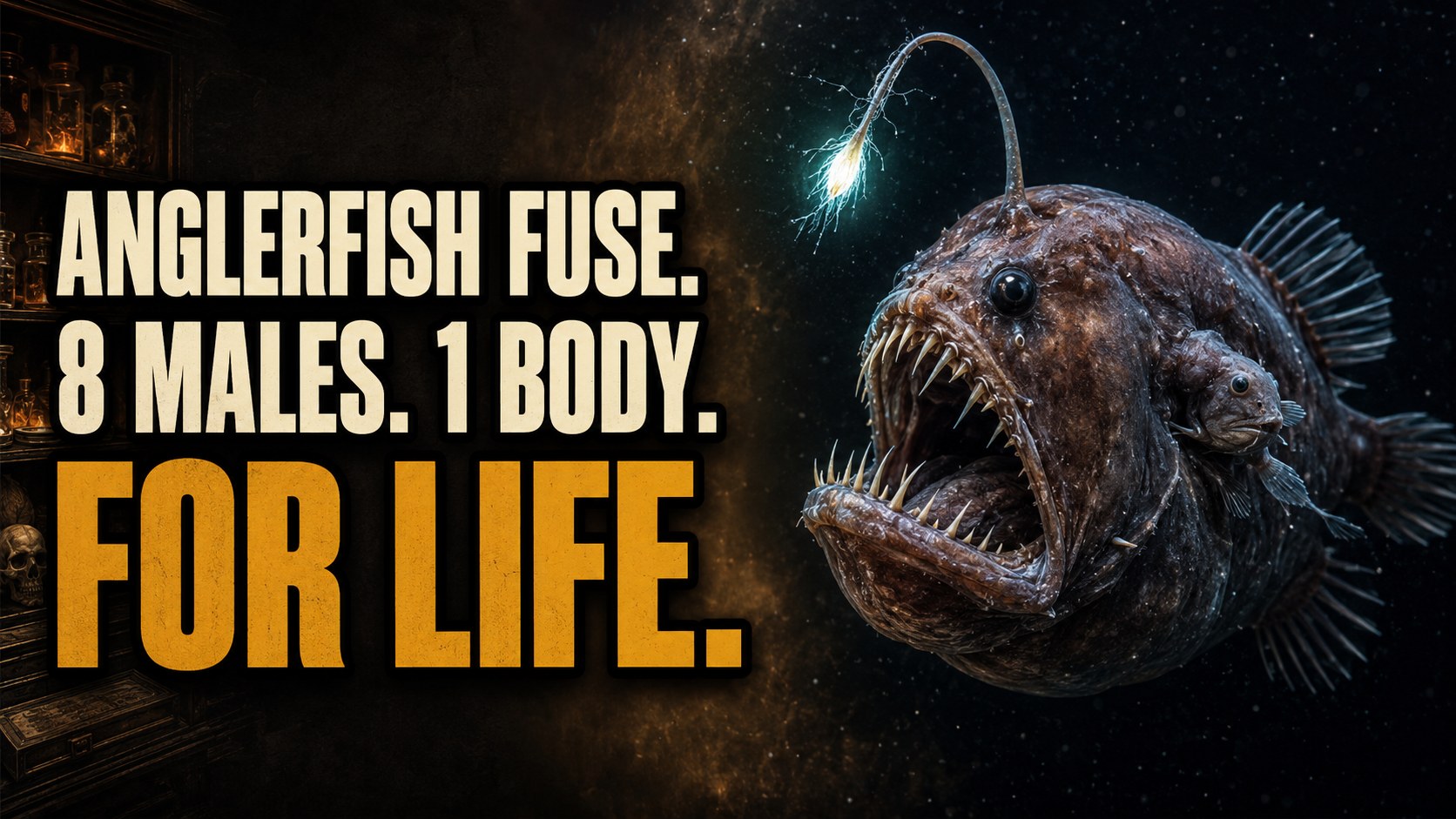 Why a 6 mm Male Anglerfish Fuses Into the Female, and Why She Lost Her Immune System