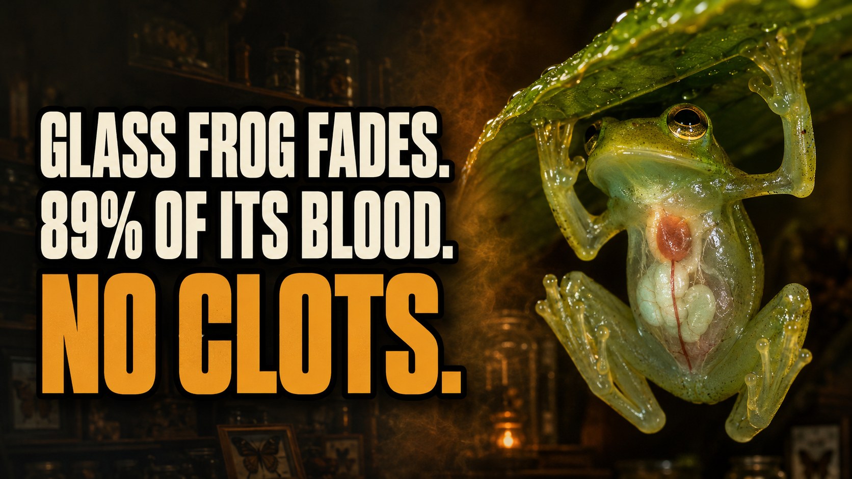 The Glass Frog That Hides 89% of Its Blood Inside Its Liver